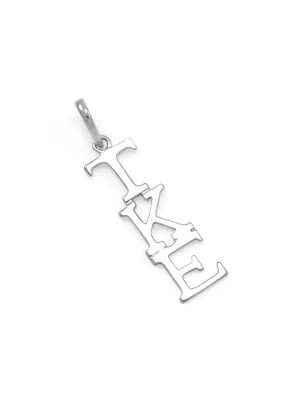 14k White Gold Tau Kappa Epsilon Lavaliere