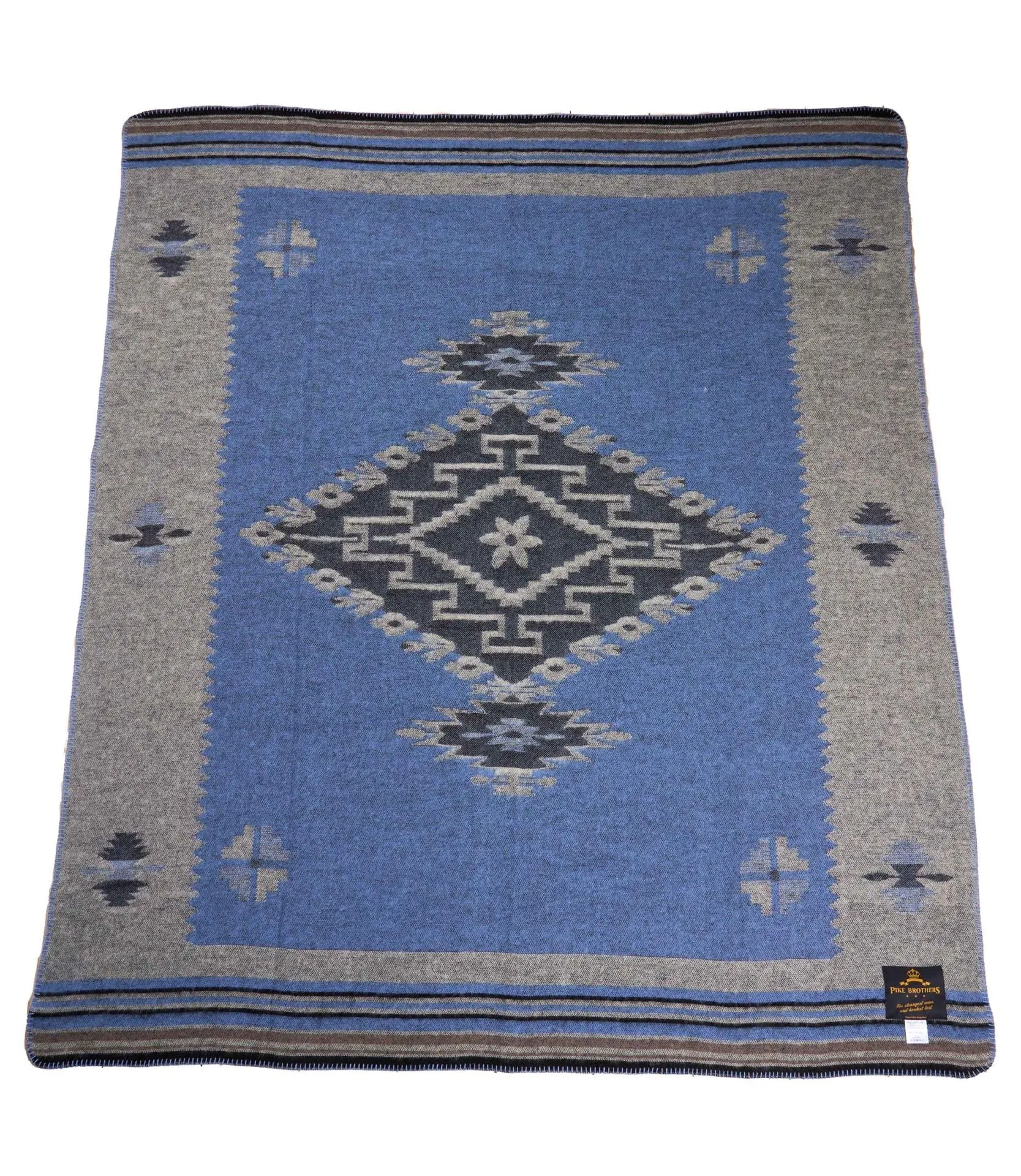 1969 Tolani wool blanket, Blue