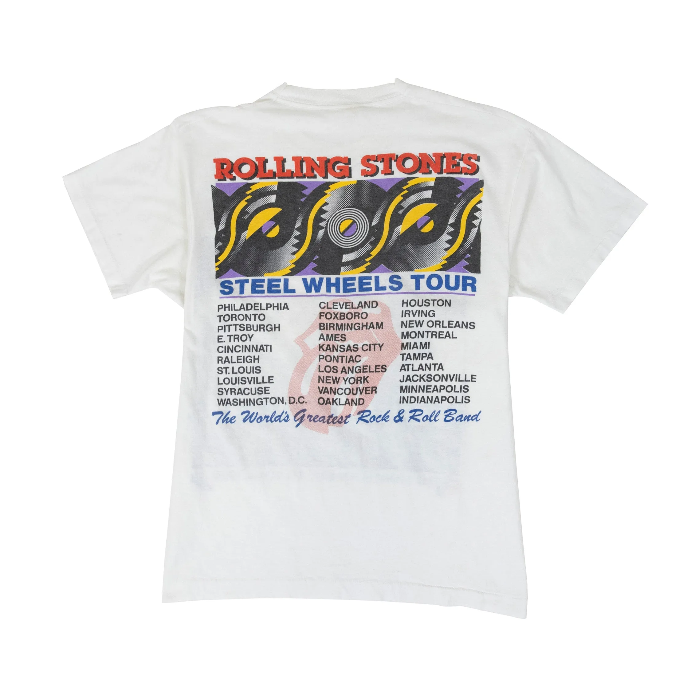 1989 Rolling Stones Steel Wheels Tour Tee