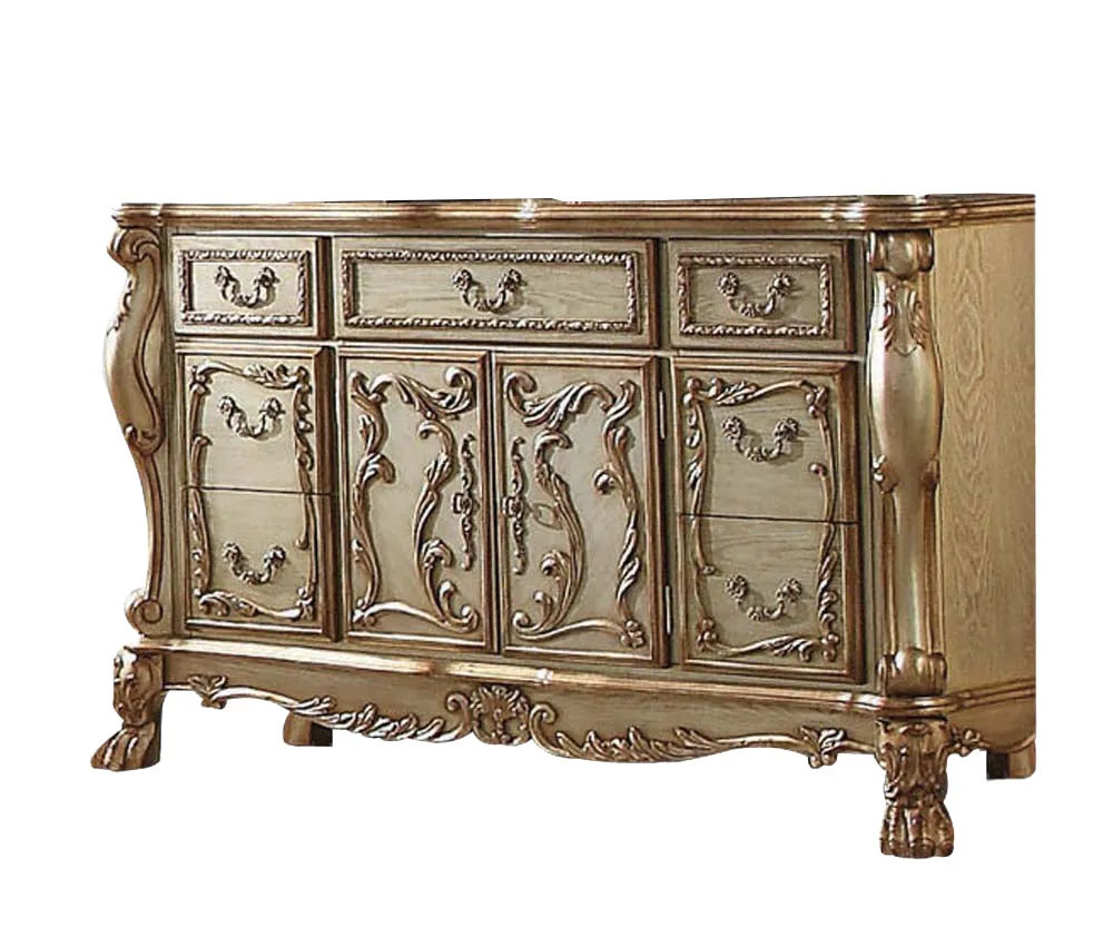 20 Gold Solid Wood Combo Dresser