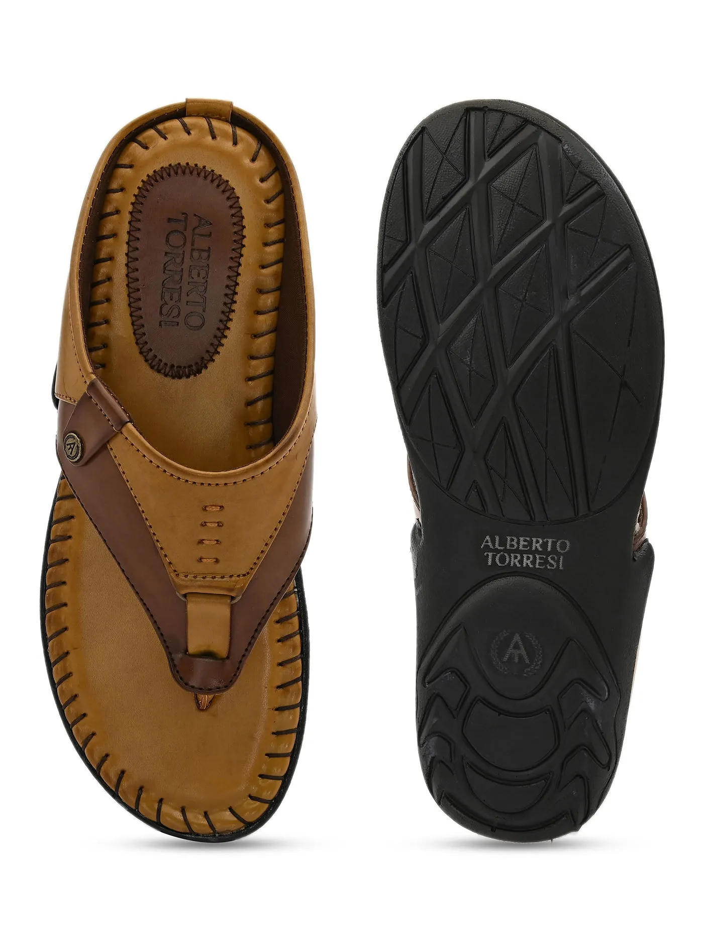 Alberto Torresi Men Tan Outdoor Slippers