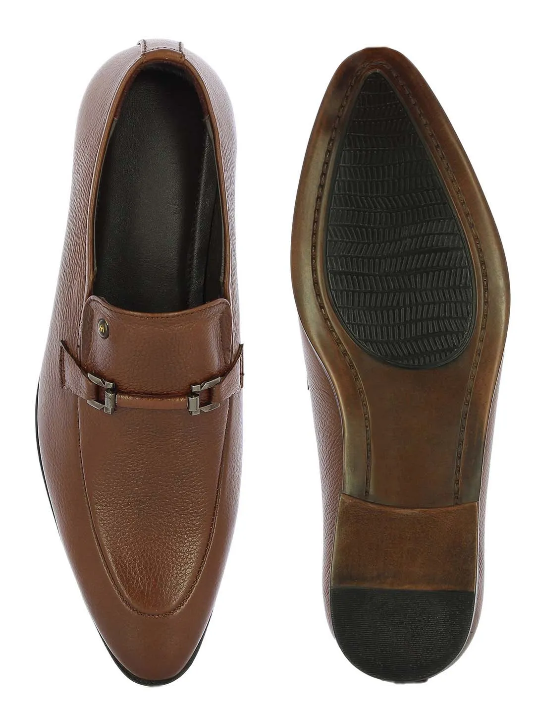 Alberto Torresi Mens Jacob Tan Pointed Slip-Ons