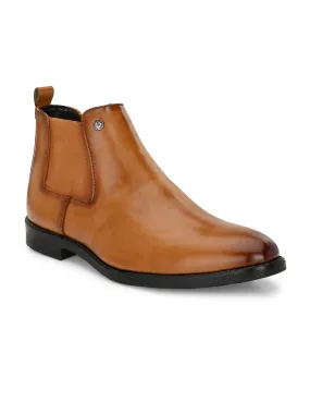 Alberto Torresi Synthetic Tan Chelsea Boots For Men