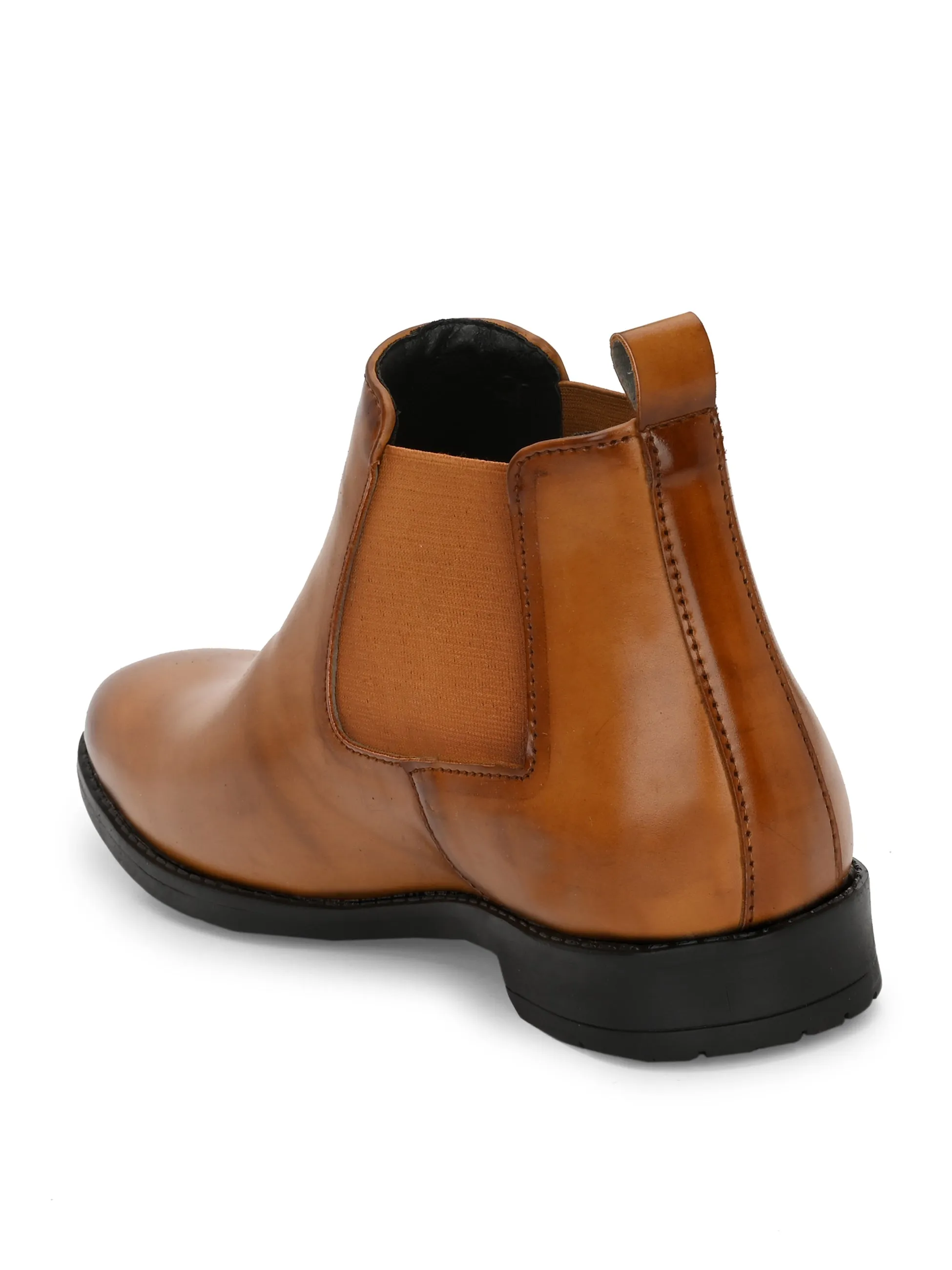 Alberto Torresi Synthetic Tan Chelsea Boots For Men