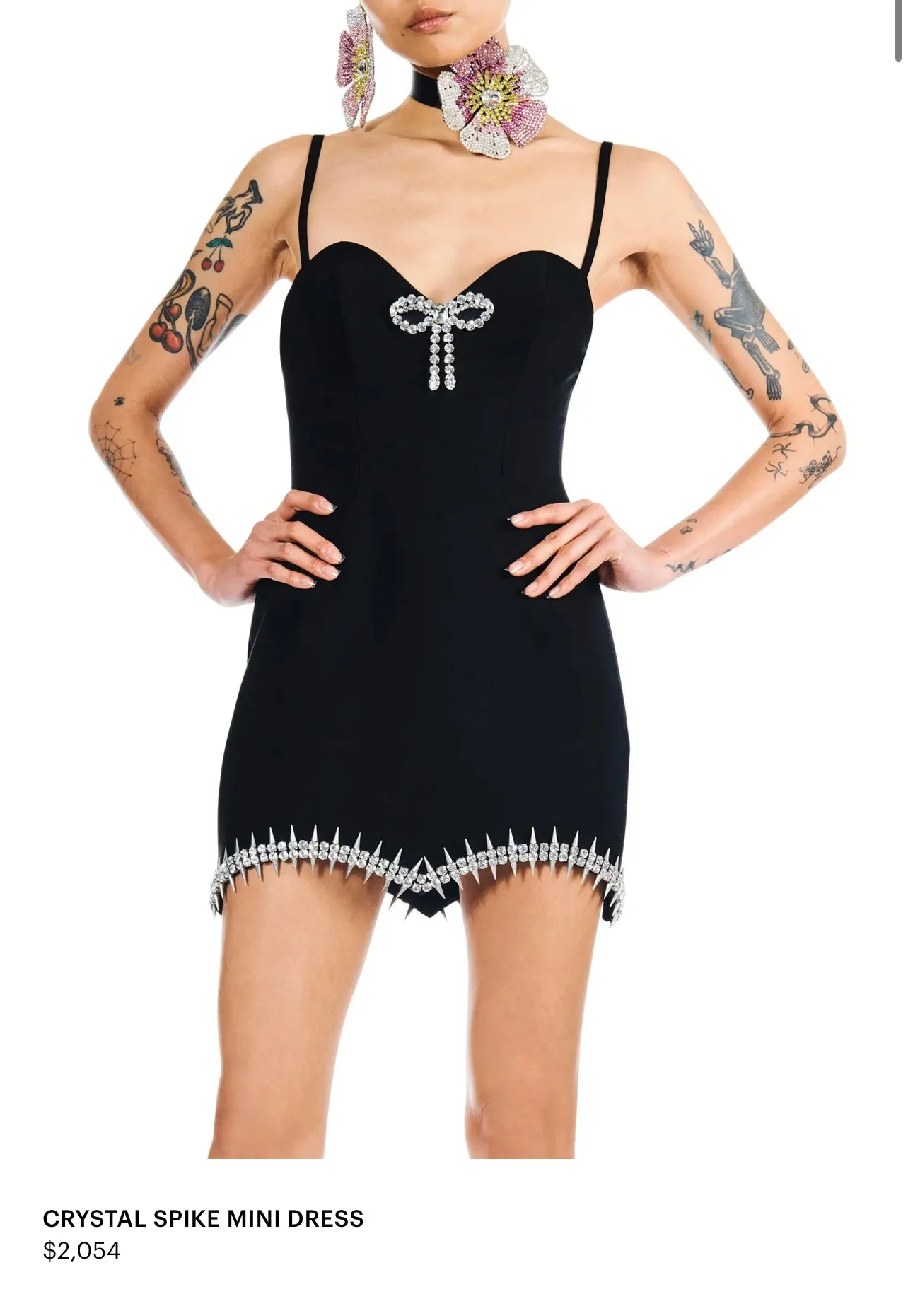 Area Crystal Spike Dress