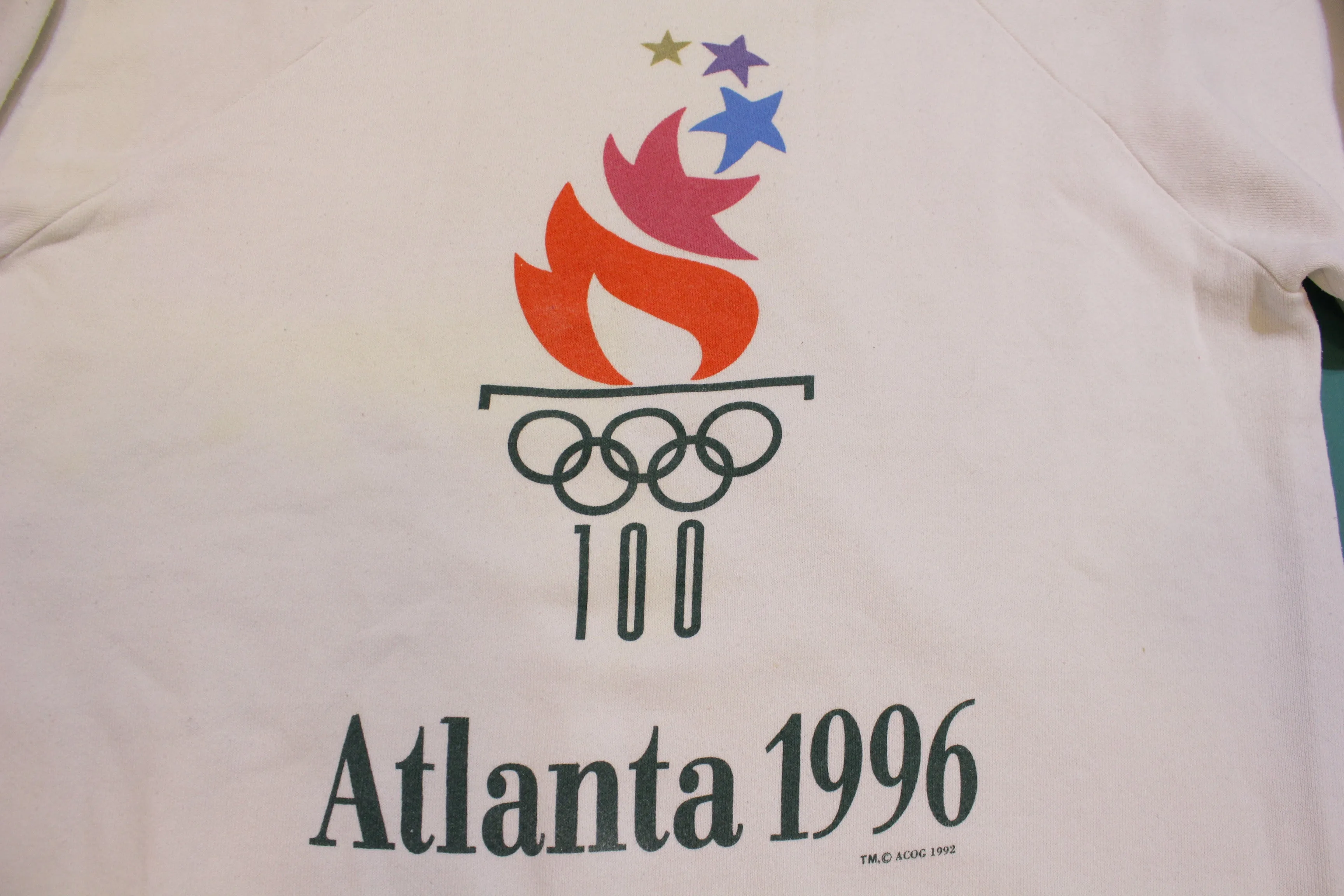 Atlanta 1996 100 Summer Olympics Crewneck Vintage 90s Torch Sweatshirt