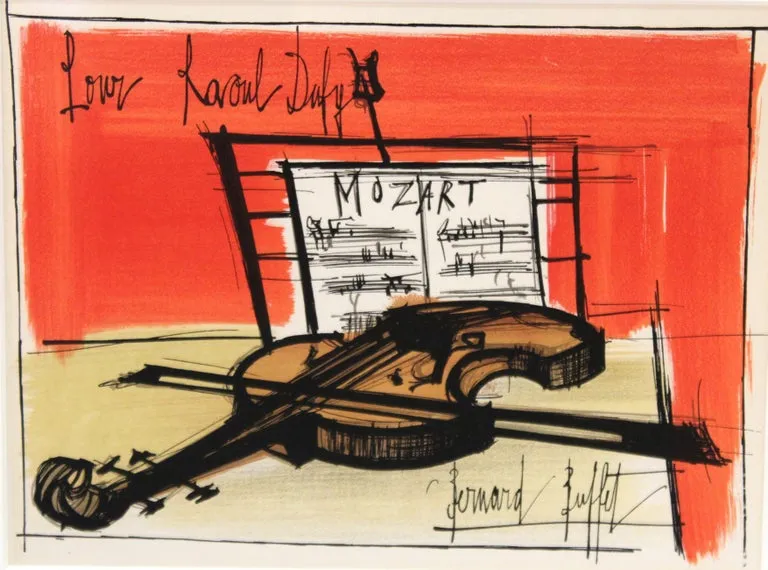 Bernard Buffet 'Homage To Dufy' Modern Lithograph