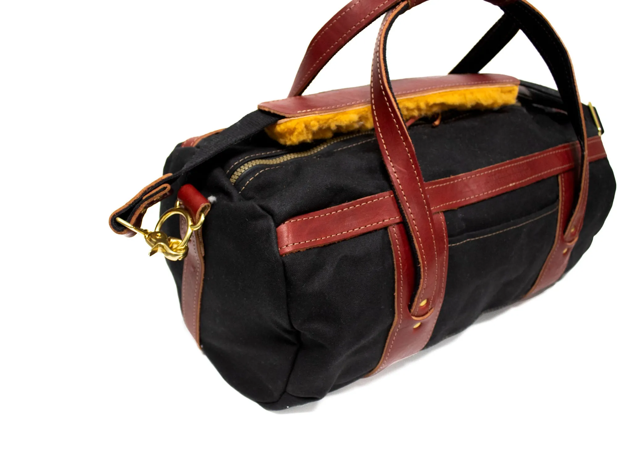 Black and Burgundy Club Duffel Bag