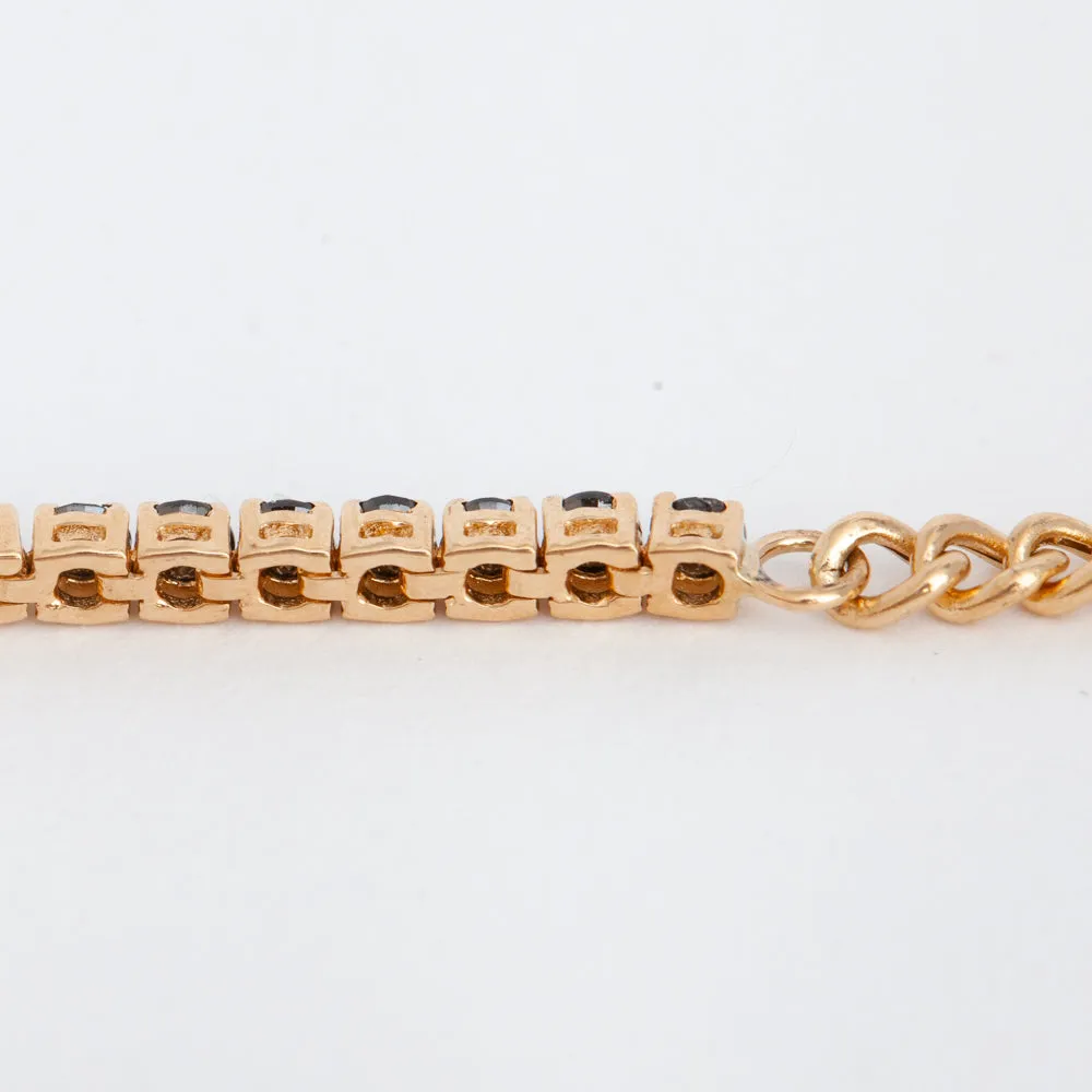 Black Diamond Cuban Link Bracelet