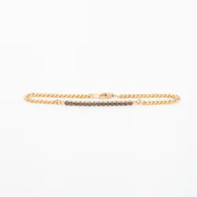 Black Diamond Cuban Link Bracelet