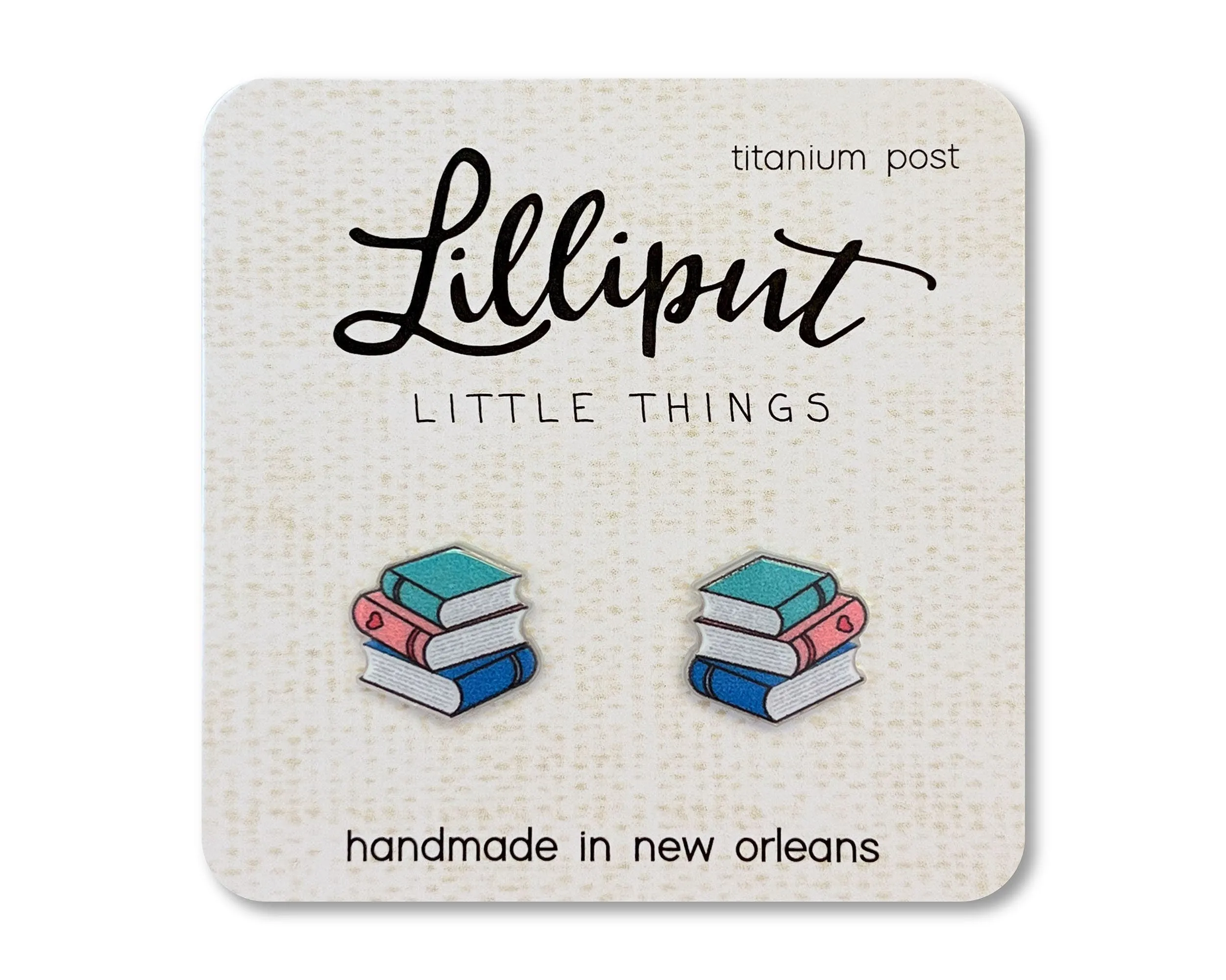 Book Stack Earrings