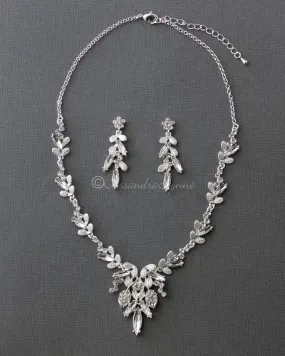 Bridal Necklace of Elongated Crystals