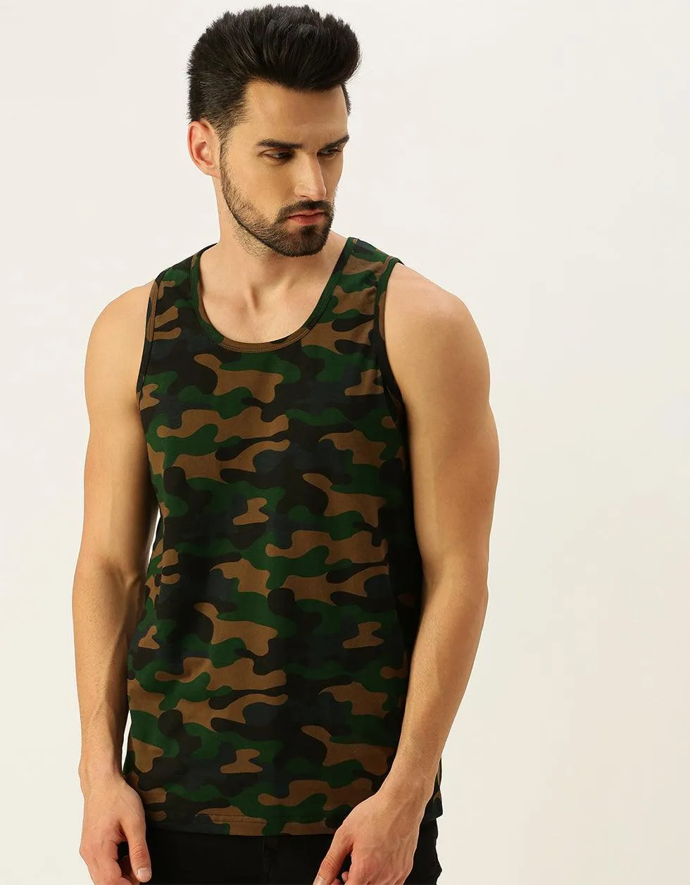 Camouflage Essential Printed Cotton Men's Vest