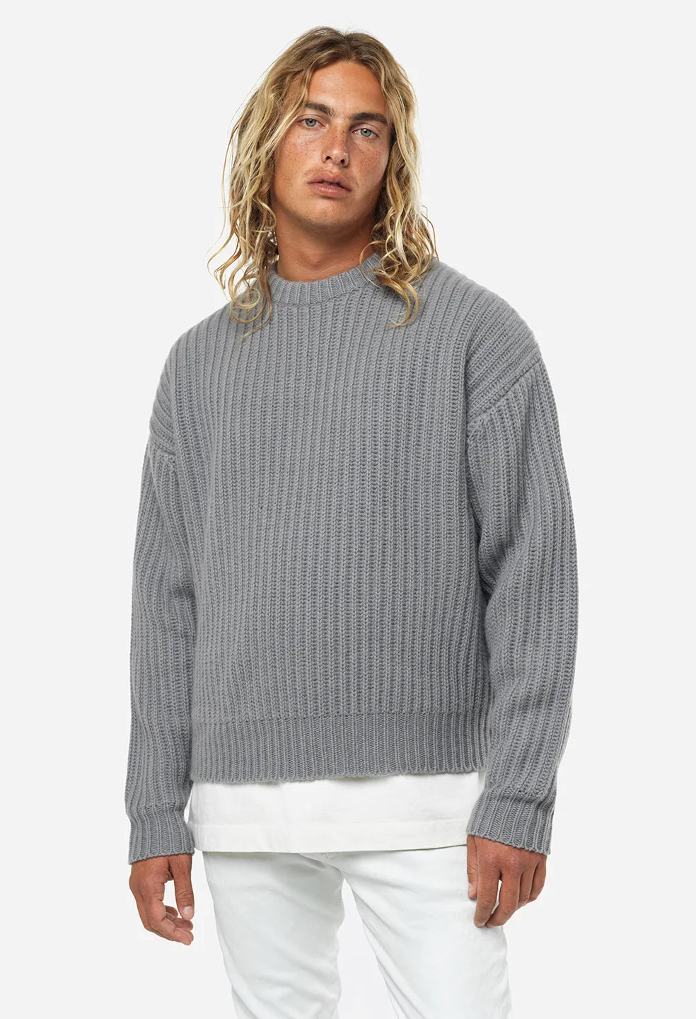 Capri Cashmere Crew / Smoke