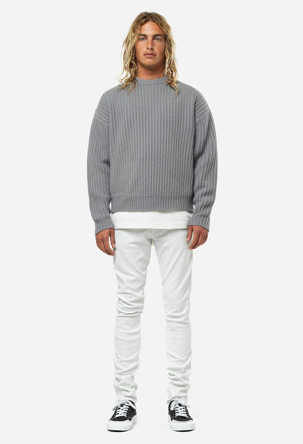 Capri Cashmere Crew / Smoke