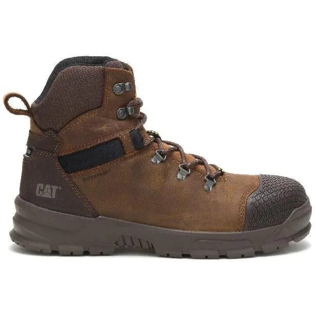 CAT Men's Accomplice X Steel Toe WP Work Boot - Brown - P91331