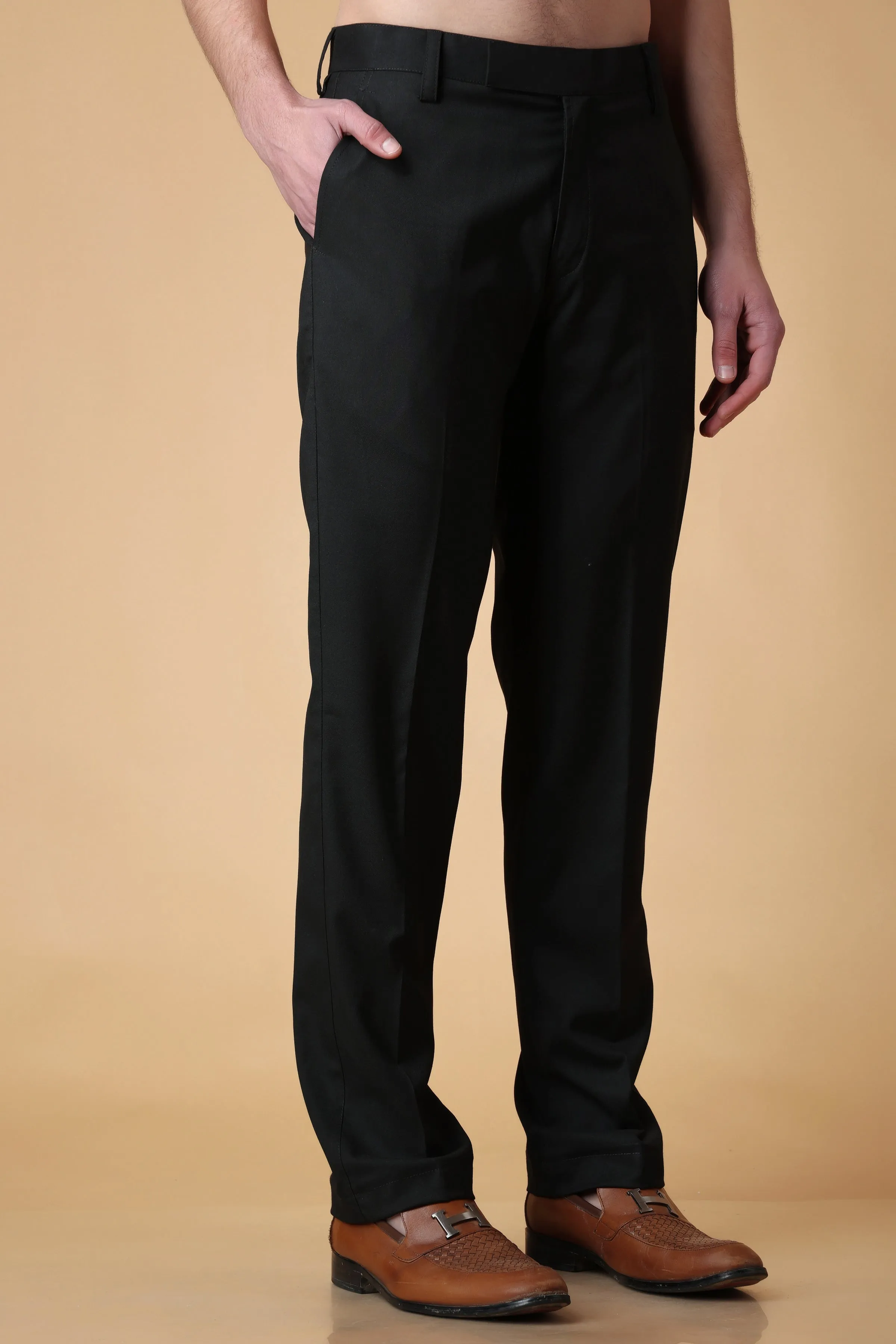 Classic Black Stretch Trousers