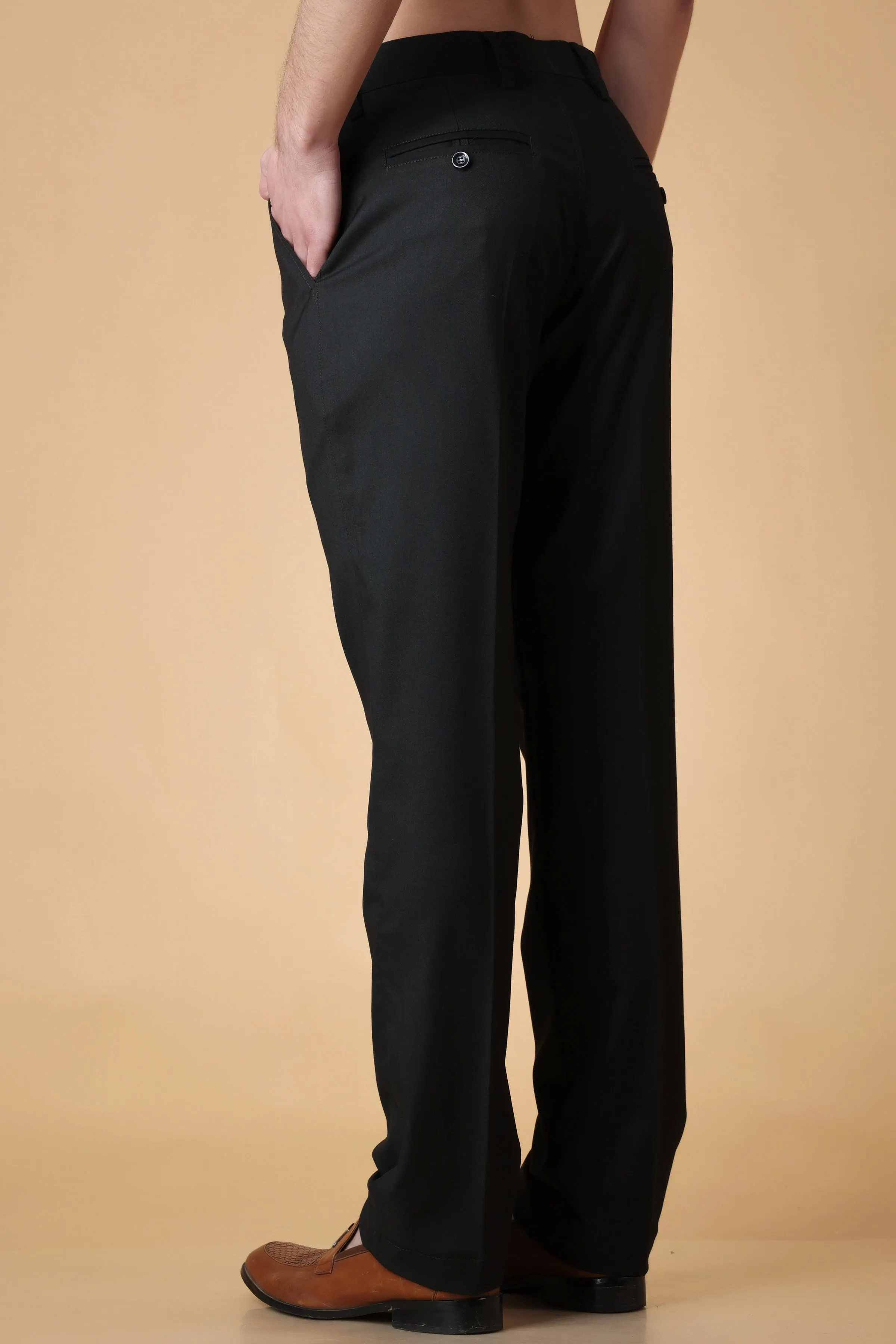 Classic Black Stretch Trousers