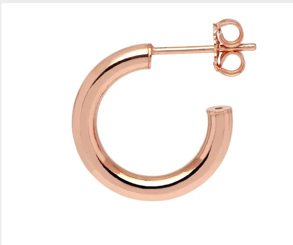 Classic Tube-Shaped 'Napoli' Hoop Earrings