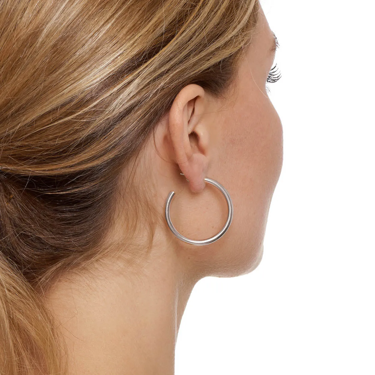 Classic Tube-Shaped 'Napoli' Hoop Earrings