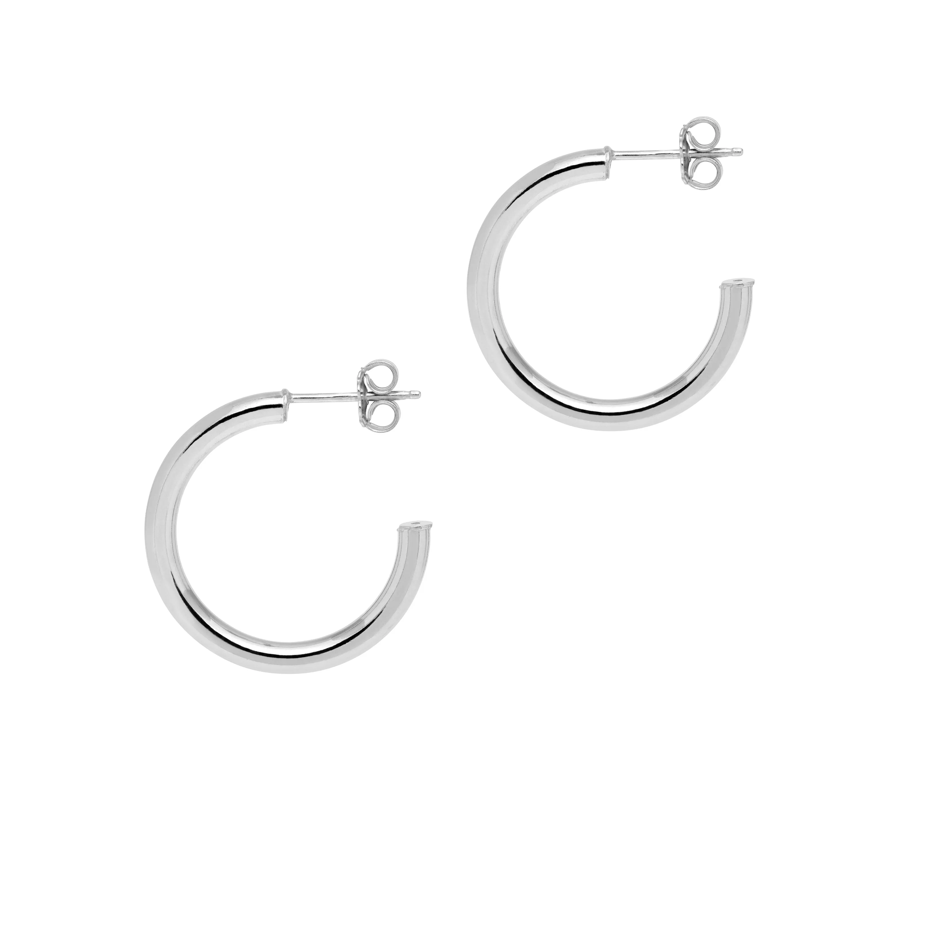 Classic Tube-Shaped 'Napoli' Hoop Earrings