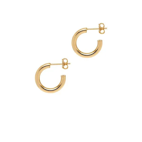 Classic Tube-Shaped 'Napoli' Hoop Earrings