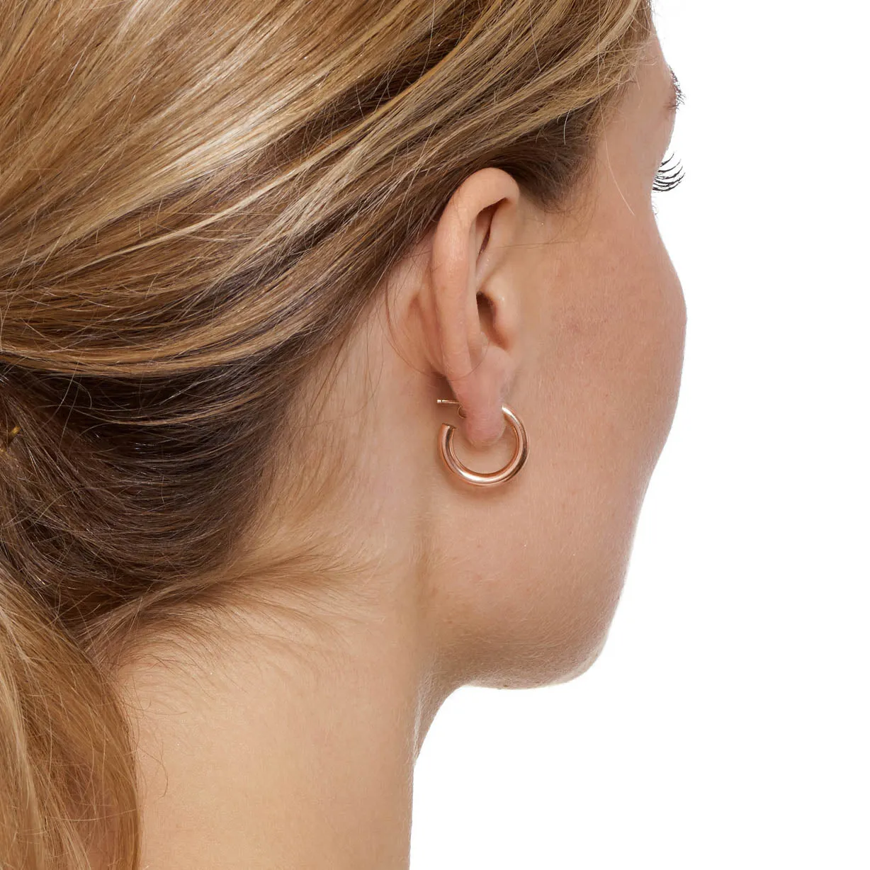 Classic Tube-Shaped 'Napoli' Hoop Earrings