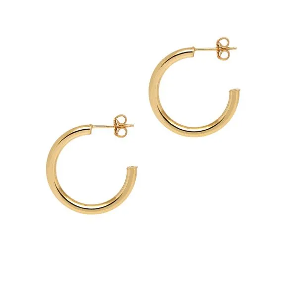 Classic Tube-Shaped 'Napoli' Hoop Earrings