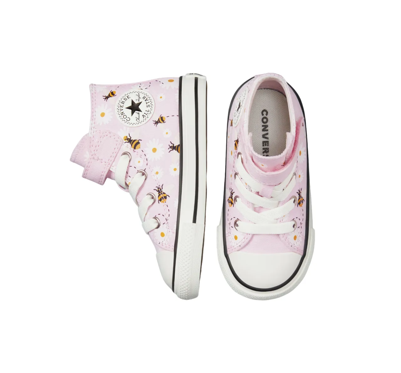 Converse Chuck Taylor All Star Easy-On Bees A01620C pink white black high canvas shoe 