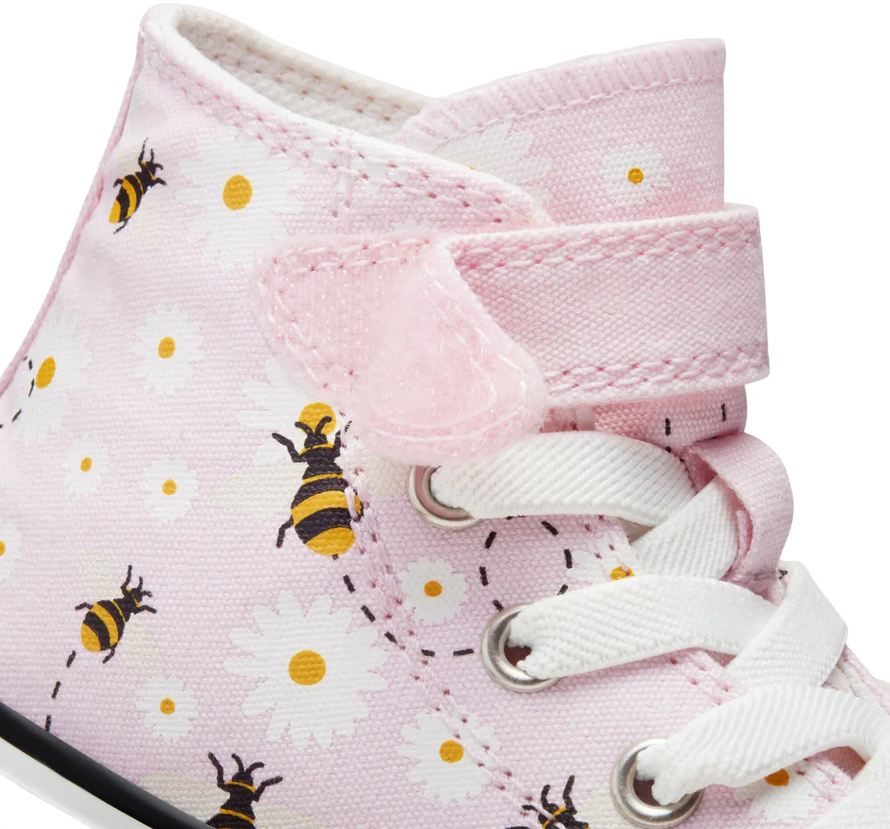 Converse Chuck Taylor All Star Easy-On Bees A01620C pink white black high canvas shoe 