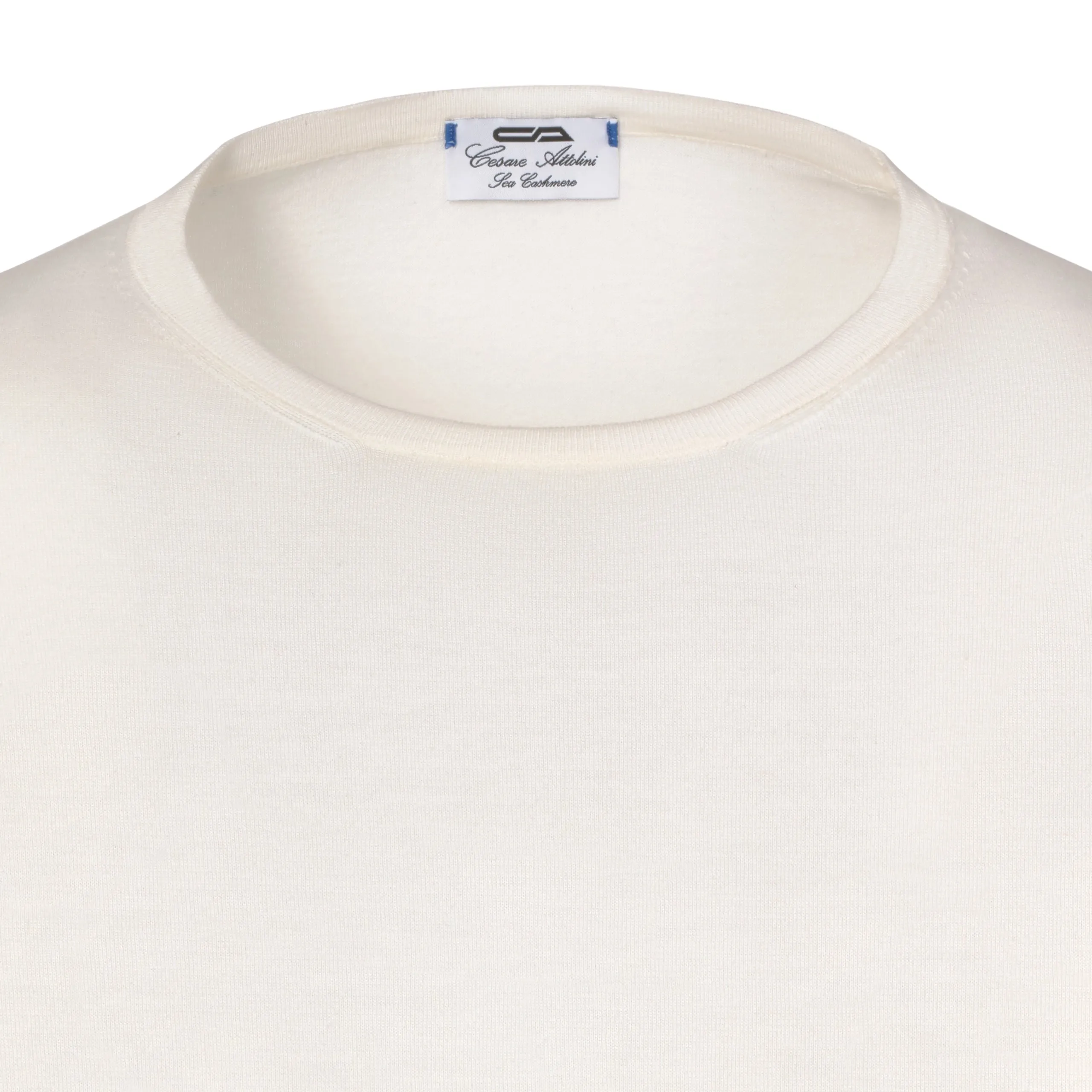 Cotton-Cashmere Blend T-Shirt in White