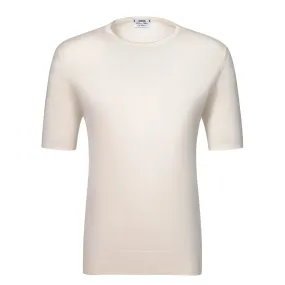 Cotton-Cashmere Blend T-Shirt in White