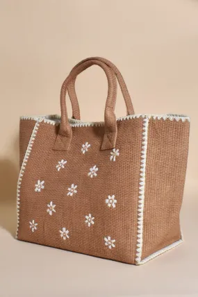 Daisy Tote Camel