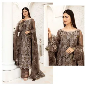 Dark Coco Shining Embroidered Pakistani Suit