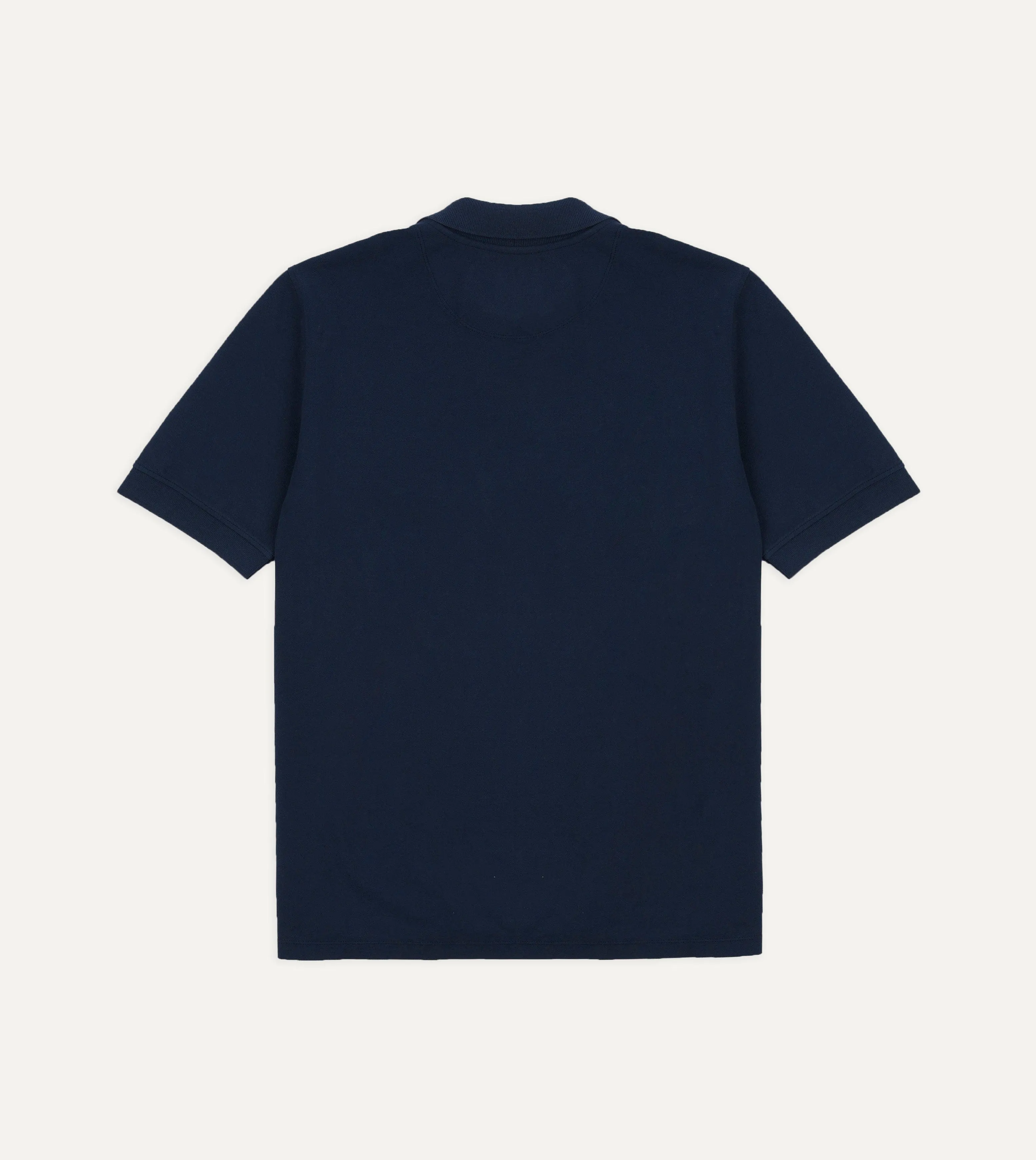 Dark Navy Piqué Cotton Polo Shirt