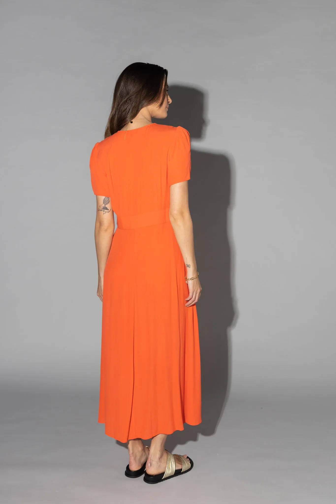 Drama The Label Vanessa Dress - Tangerine