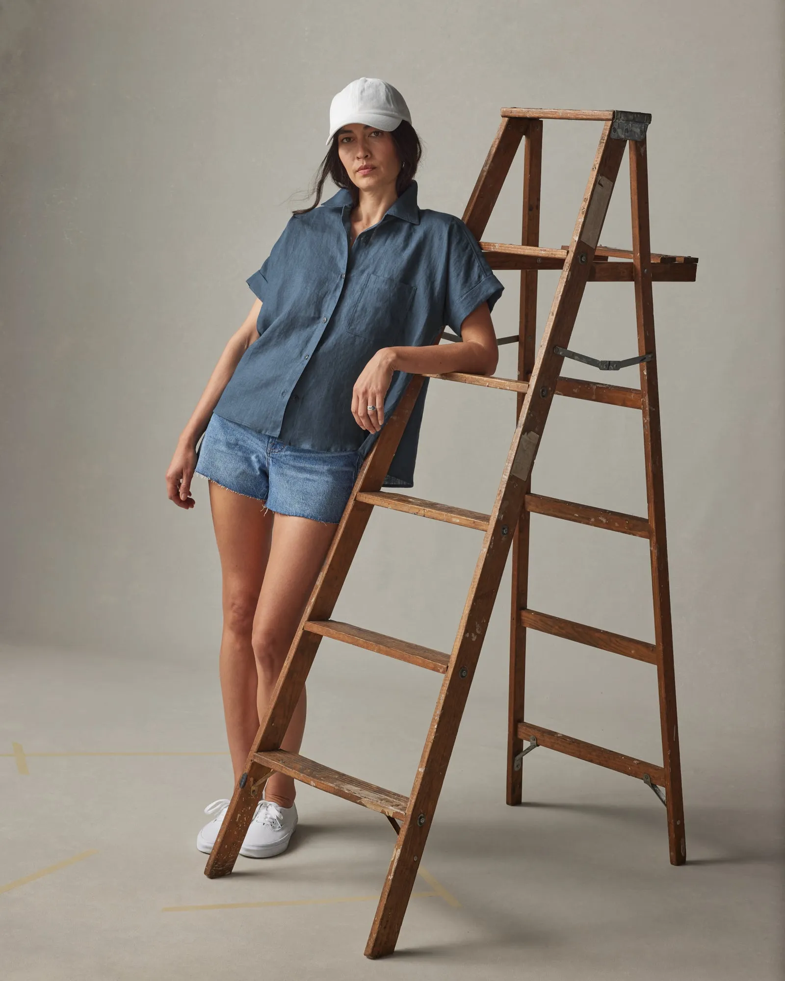 Easy Linen Shirt - Vintage Indigo