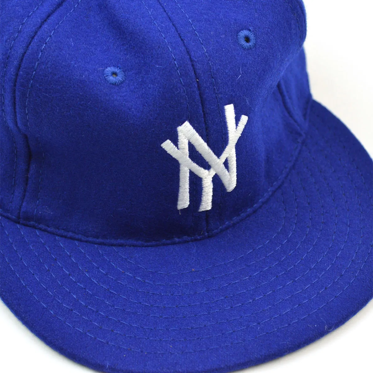 Ebbets - New York Mammoths Cap (Adjustable Wool Flannel) - Royal Blue