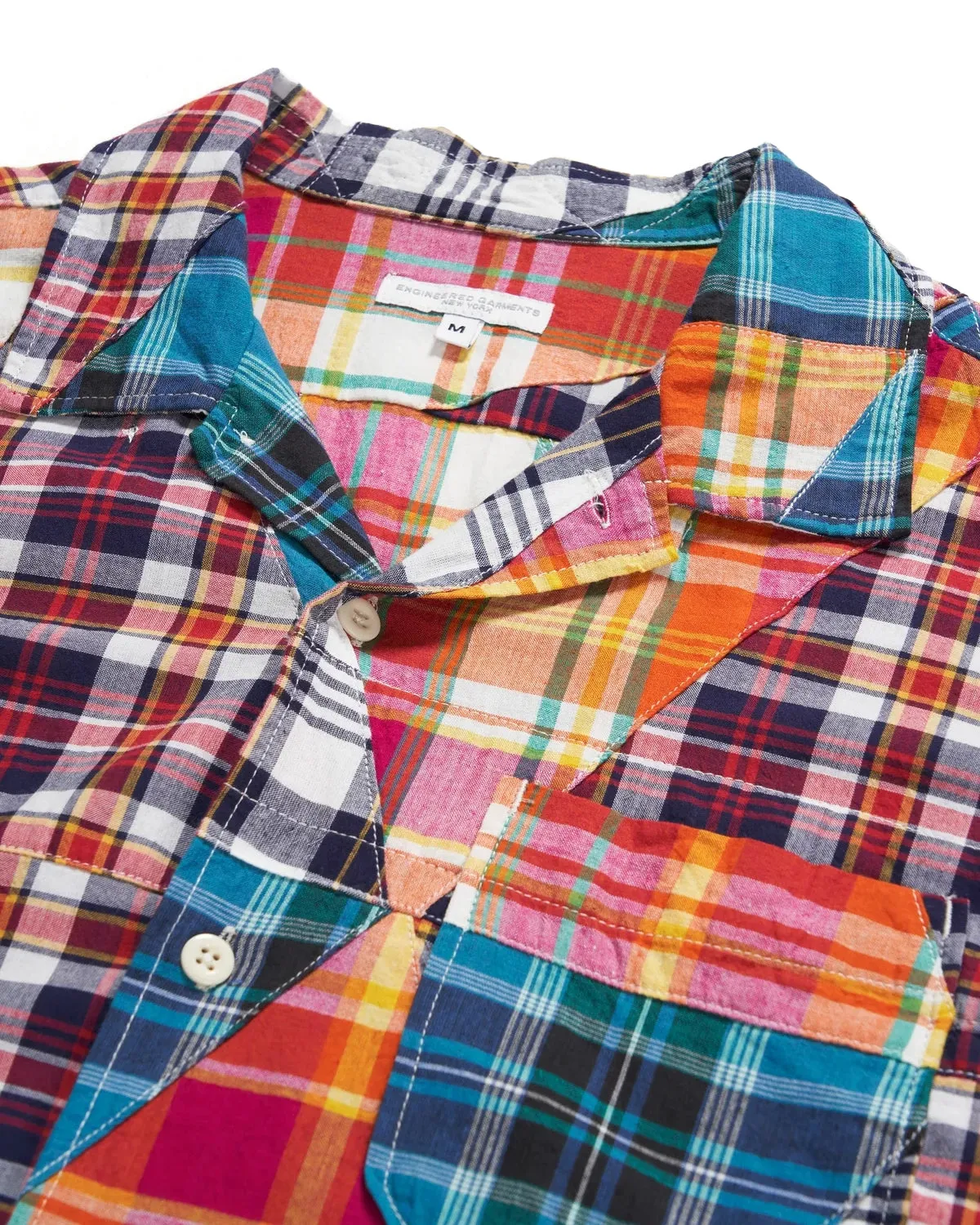 Engineered Garments Multi Patchwork Plaid Camp Shirt