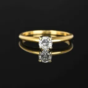 Estate 14K Gold Solitaire Diamond Engagement Ring