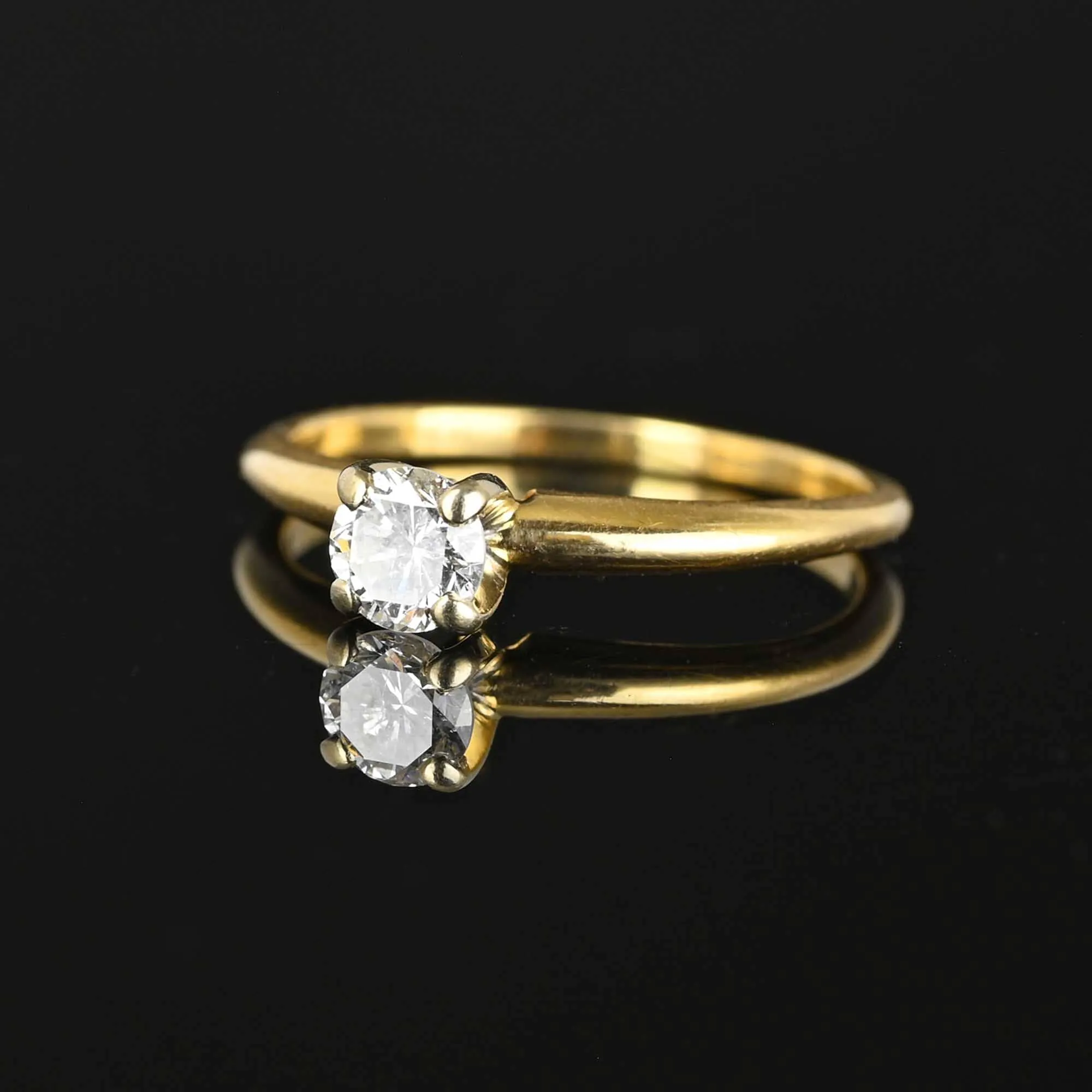 Estate 14K Gold Solitaire Diamond Engagement Ring