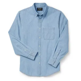 Filson Chambray Button Down Shirt Light Indigo