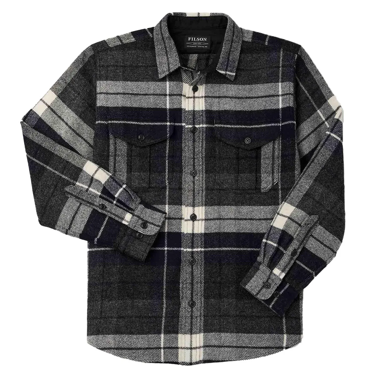 Filson Northwest Wool Shirt Navy Blue Heather