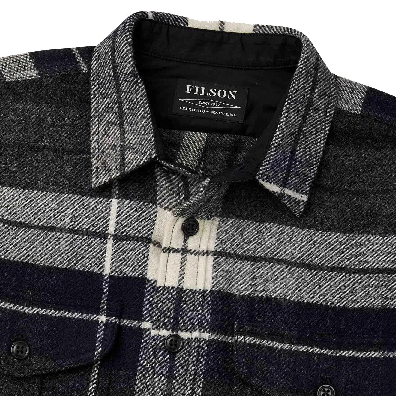 Filson Northwest Wool Shirt Navy Blue Heather