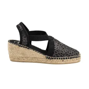 Floral Cotton Blend Wedges For Women - Terra-IK