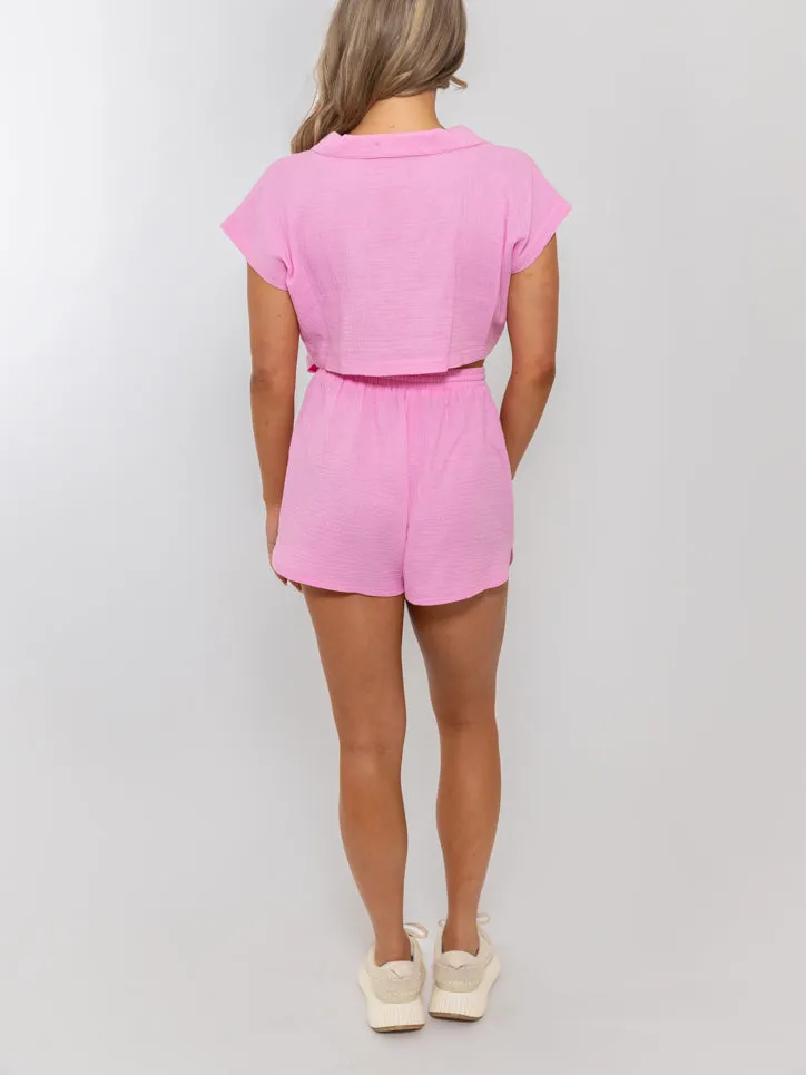 Gauze Vneck Romper