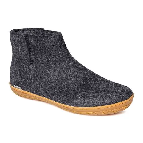 Glerups Slipper - Ankle Boot Cut (Natural Rubber Sole)