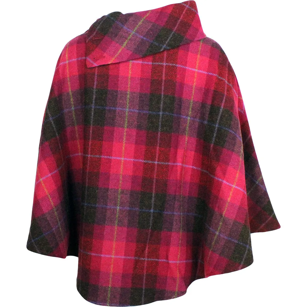 Irish Pure Wool Button Poncho