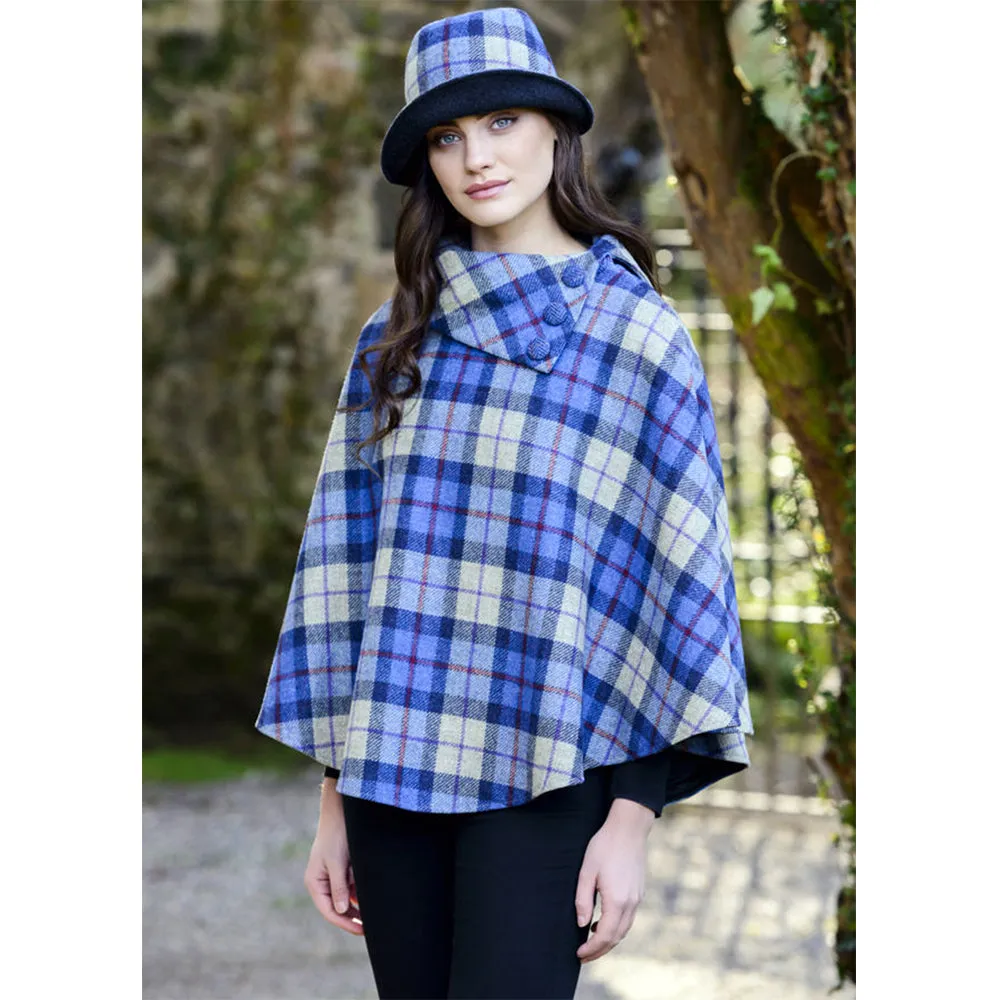 Irish Pure Wool Button Poncho