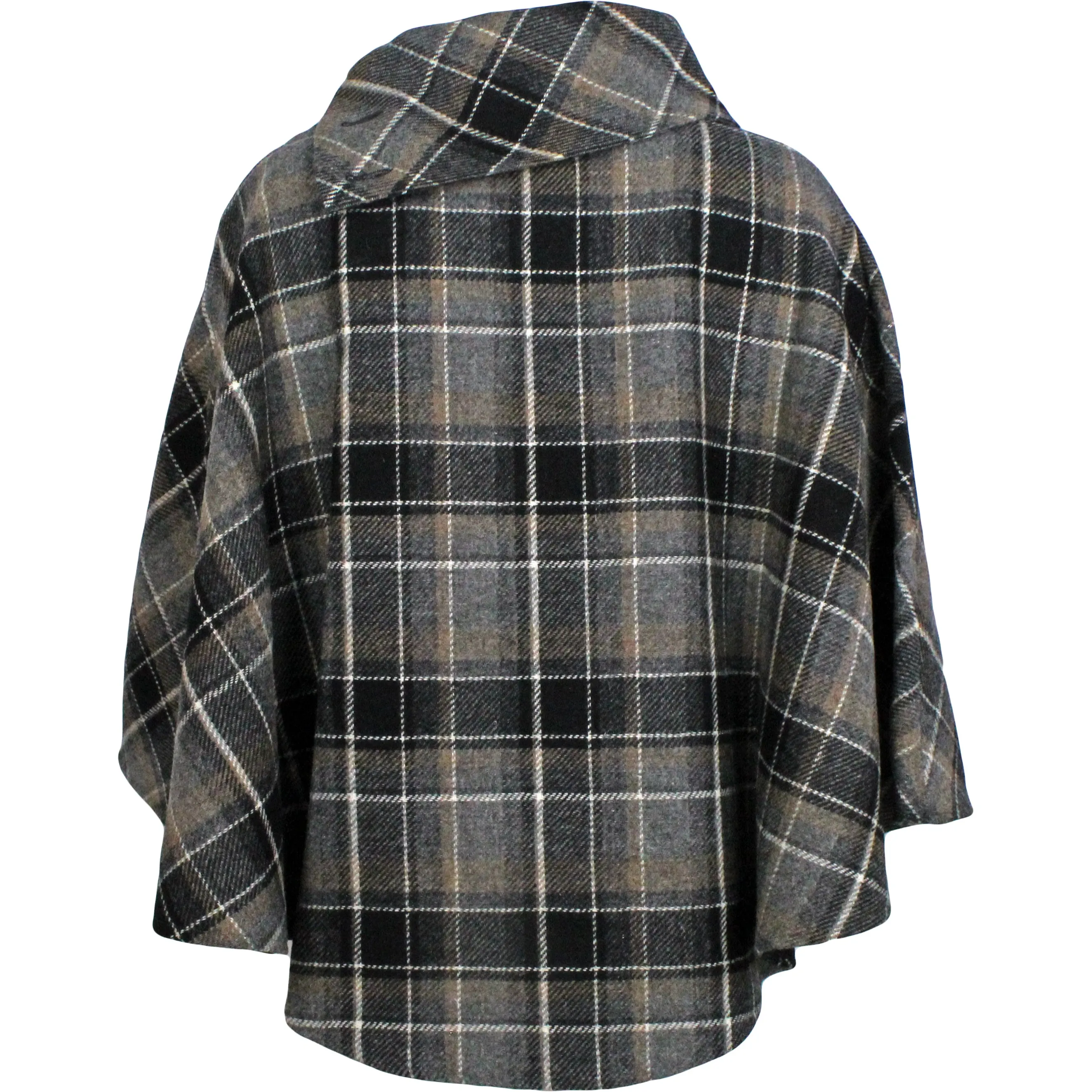 Irish Pure Wool Button Poncho